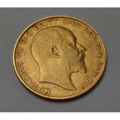 54 - A 1902 Edward VII HALF-SOVEREIGN, weight 4.00g#56