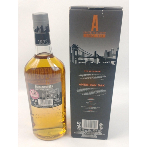 143 - A bottle of AUCHENTOSHAN single malt Scotch whisky, 700ml,  triple distilled in first and second fil... 