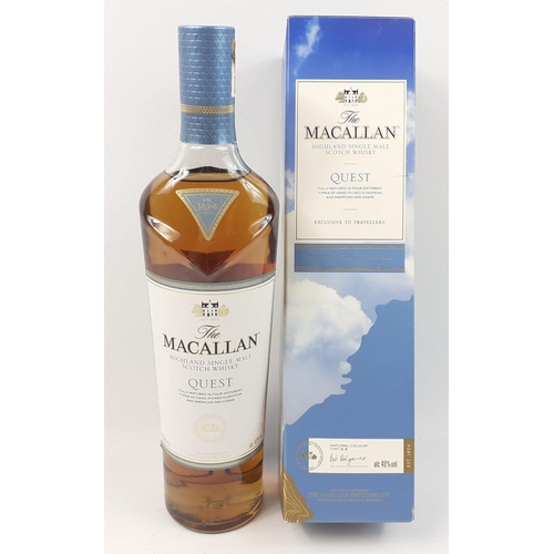 158 - Four bottles of MACALLAN Highland single malt whisky exclusive to travellers, each 700ml in presenta... 