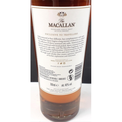 158 - Four bottles of MACALLAN Highland single malt whisky exclusive to travellers, each 700ml in presenta... 