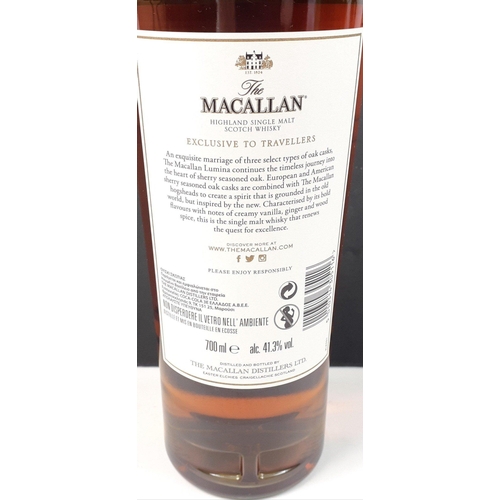 158 - Four bottles of MACALLAN Highland single malt whisky exclusive to travellers, each 700ml in presenta... 