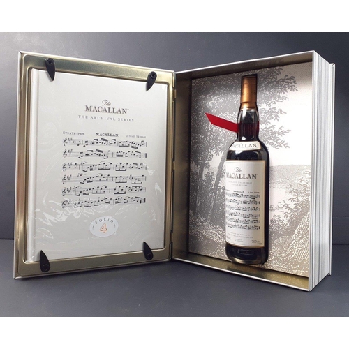 161 - From the MACALLAN ARCHIVAL SERIES comes the Folio 4, 70cl, in pristine condition, book still in ship... 