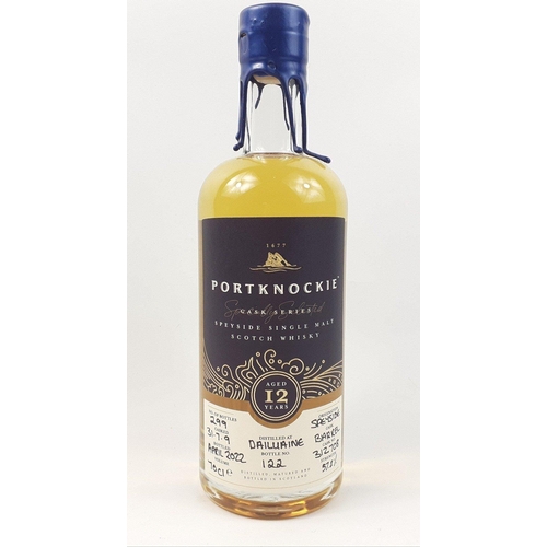 200 - Four bottles of PORTKNOCKIE to include LINKWOOD  2009 12 Year Old Single Cask #70550742 Portknockie ... 