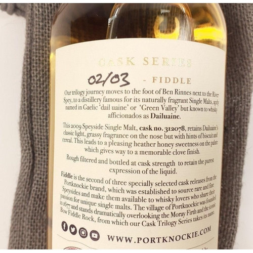 200 - Four bottles of PORTKNOCKIE to include LINKWOOD  2009 12 Year Old Single Cask #70550742 Portknockie ... 