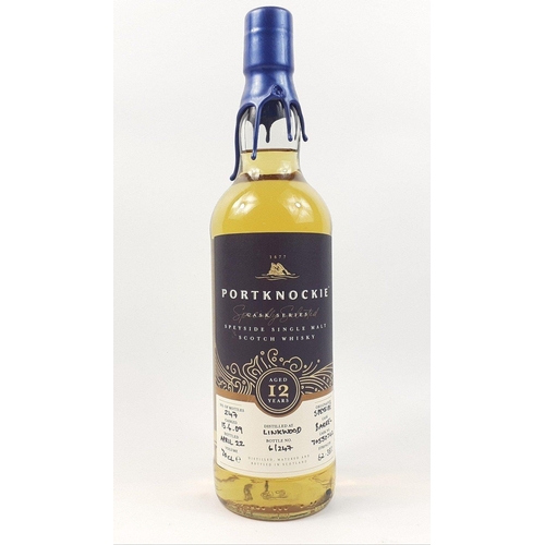 200 - Four bottles of PORTKNOCKIE to include LINKWOOD  2009 12 Year Old Single Cask #70550742 Portknockie ... 