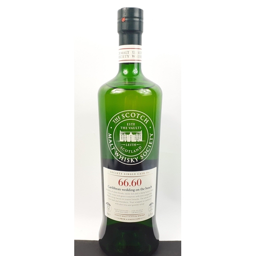 210 - THE SCOTCH MALT WHISKY SOCIETY single malt whisky cask No 66.60 bottle size 70cl - one of only 228 b... 