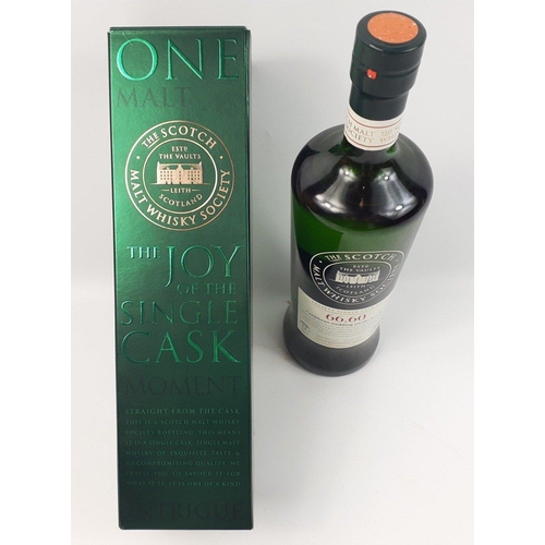 210 - THE SCOTCH MALT WHISKY SOCIETY single malt whisky cask No 66.60 bottle size 70cl - one of only 228 b... 