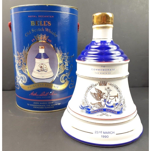 246 - BELL's Two Royal commemorative decanters with contents in presentation boxes. 1990 Queen Mother 90th... 