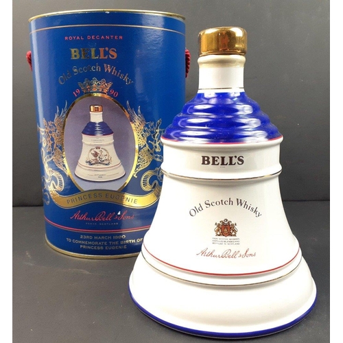 246 - BELL's Two Royal commemorative decanters with contents in presentation boxes. 1990 Queen Mother 90th... 