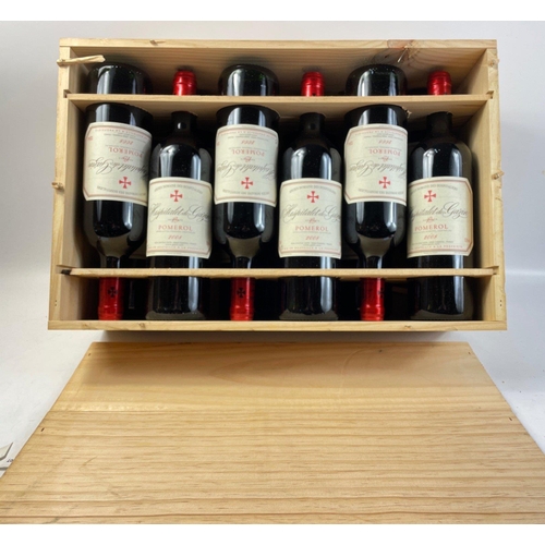 281B - A case of 12 bottles of 2008 L'HOSPITALET DE GAZIN Pomerol, contents all in perfect condition#56