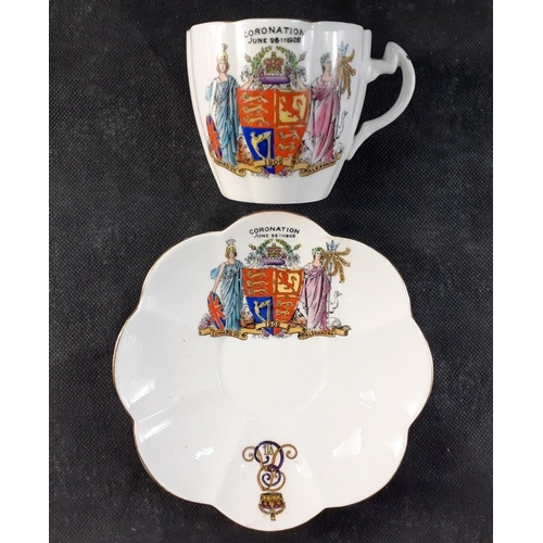 360 - A collection of Commemorative Royal Event china to include 1902 Foley Dish, a 1911 Mug, 1937 Coronat... 