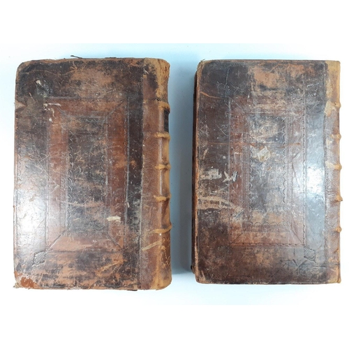 379 - Two leatherbound volumes printed in 1713 of  Opera et fragmenta veterum poetarum Latinorum profanoru... 