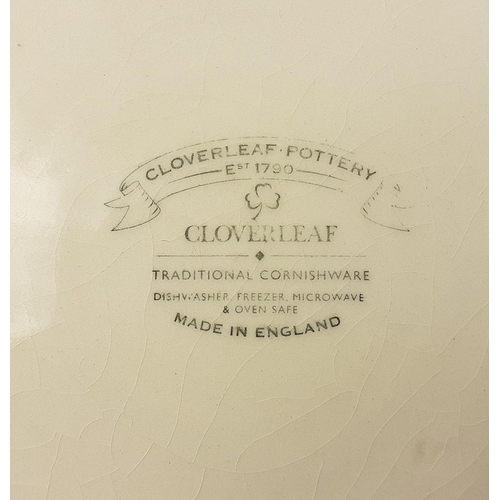 85 - T.G. GREEN POTTERY.  Four super Cloverleaf CORNISHWARE pieces to include large 25cm Bread bin and Co... 