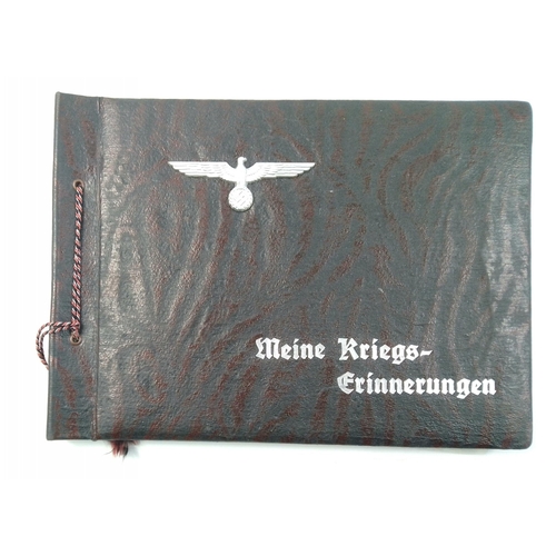 110 - An empty A4 sized photograph album entitled Meine Kriege-Erinnerungen#110