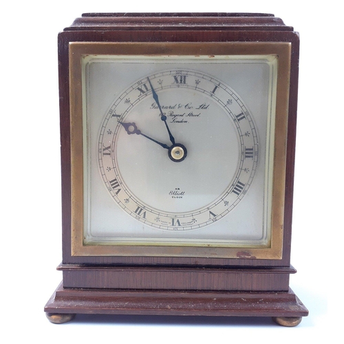 125 - An ELLIOTT mantel clock made for GARRARD & CO of London presented by British Road Services to JW... 