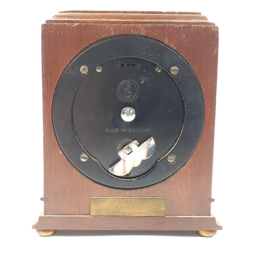 125 - An ELLIOTT mantel clock made for GARRARD & CO of London presented by British Road Services to JW... 