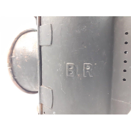 136 - RAILWAY INTEREST! A British Rail hand-held lamp with intact interior and exterior glass, without int... 