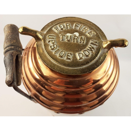 170 - A copper with attractive brass plates EDWARD E MCMORRAN & CO, Chicago fire extinguisher 