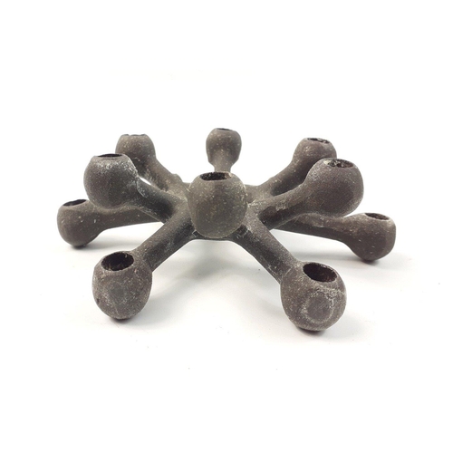 183 - A DANSK DESIGN metal spider style tiny taper Danish candleholder 10cm dia, In used condition#183