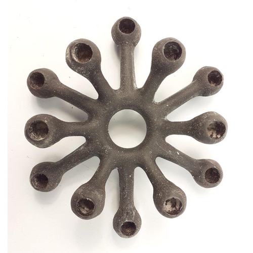 183 - A DANSK DESIGN metal spider style tiny taper Danish candleholder 10cm dia, In used condition#183