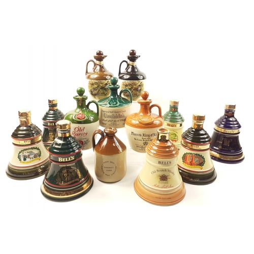 190 - A collection of empty whisky decanters, mainly Bell's#190