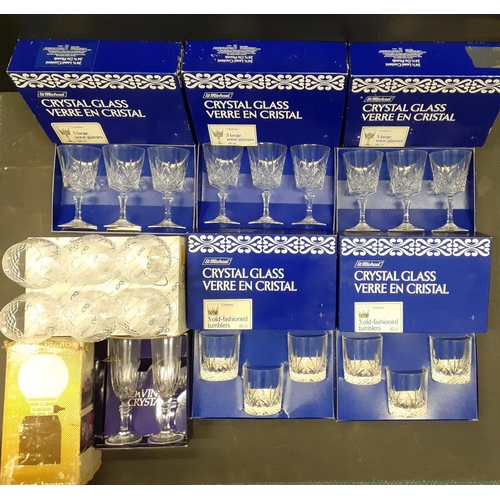 235 - A very useful collection of glasses and tumblers by M&S to include 9 large 