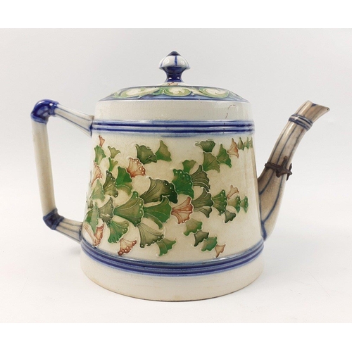 261 - A late Victorian pre-Moorcroft MACINTYRE teapot standing 14cm high with older 