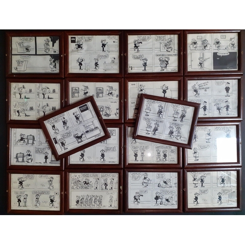 308 - A box of eighteen ANDY CAPP prints each 23x 18cm in older wooden frames.  An interesting and fun lit... 