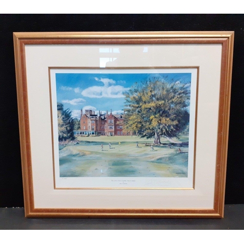 315 - The 18th hole and Clubhouse, Royal Troon print signed in pencil by BILL WAUGH visible work 51 X 38cm... 