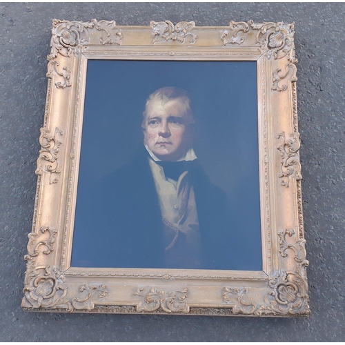 324 - SCOTTISH BORDERS SCOTT INTEREST - An early framed, glazed oil on canvas portrait of SIR WALTER SCOTT... 