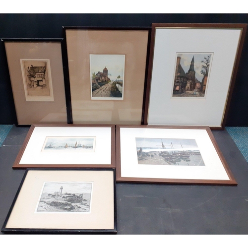 331 - A VINTAGE selection of decorative prints/lithographs depicting various attractive scenes.#334