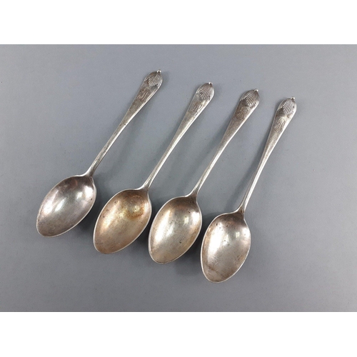 34 - Four Mappin & Webb silver teaspoons hallmarked Sheffield 1930.  Total gross weight 43g approx#34... 