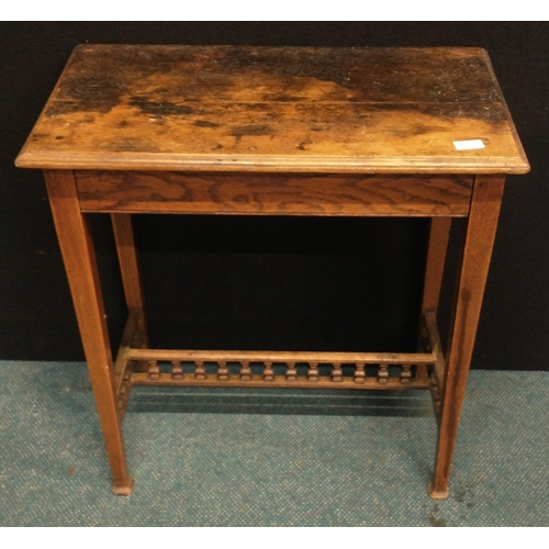 364 - Wooden console table with central spar. W: 69cm H: 76cm D: 38cm approx#367