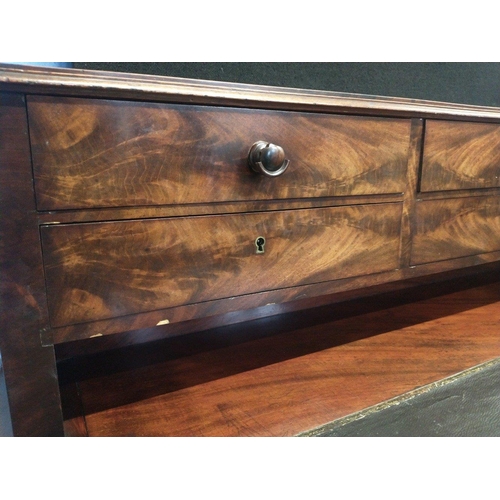 369 - A super antique console with 6 drawers on top section. Beautifully proportioned with Moroccan leathe... 