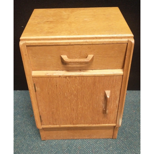 374 - G-PLAN teak retro style bedside cabinet with drawer and cupboard. W: 37cm H: 54cm D: 29cm approx#377... 