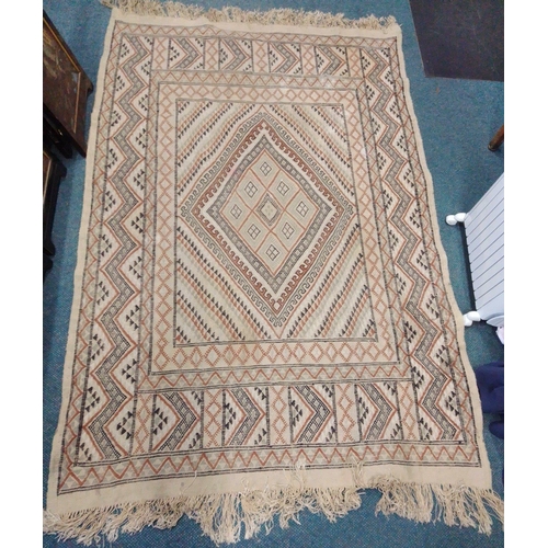 406 - HANDMADE Geometric design carpet from Tunisia. 220x150cm approx#409