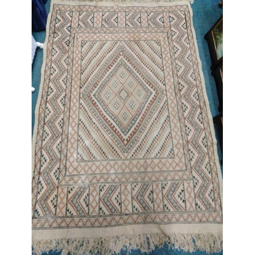 406 - HANDMADE Geometric design carpet from Tunisia. 220x150cm approx#409