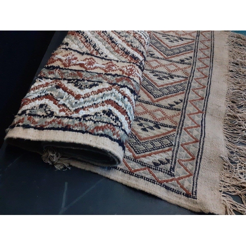 406 - HANDMADE Geometric design carpet from Tunisia. 220x150cm approx#409