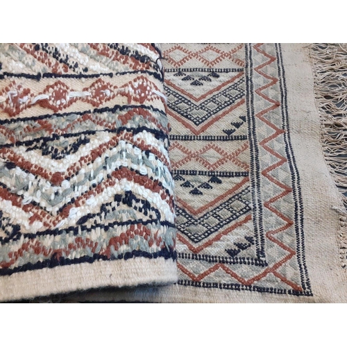 406 - HANDMADE Geometric design carpet from Tunisia. 220x150cm approx#409