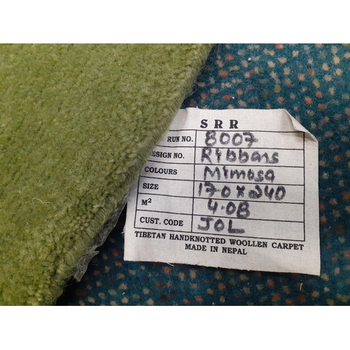 408 - A top quality green 'Ribbons Mimosa' rug, originally priced at £750 measures 170x240cm#411