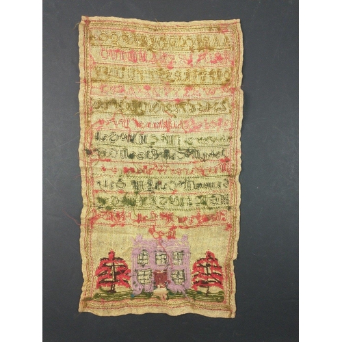 412 - Three antique samplers, one dated 1847, by members of the McCall/Grice family. Unusually the largest... 