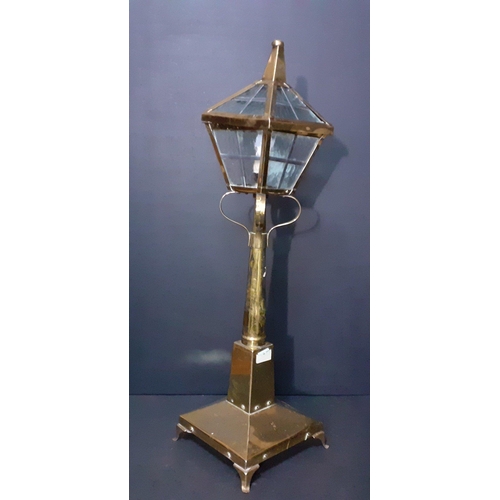 429 - Narnia comes to Peebles with an antique styled brass lamp standing 100cm tall approx which has been ... 