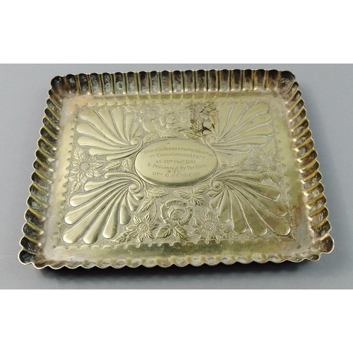 43 - Edinburgh historical interest - a very interesting plated tray inscribed 