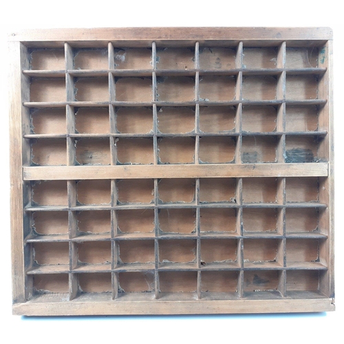 440 - A wooden printer's tray 44x 38cm approx in nice condition#443