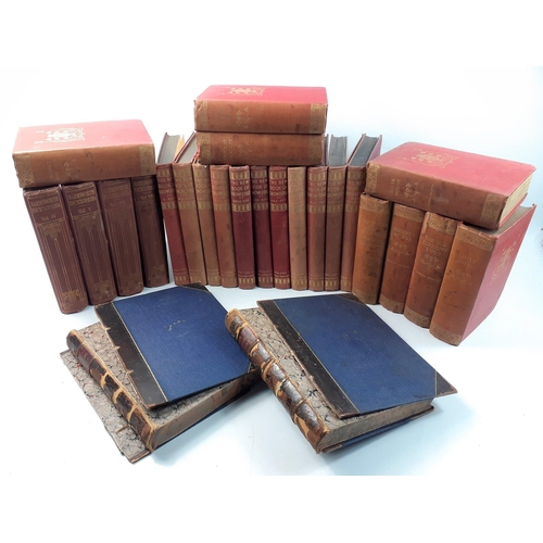 441 - A box of vintage books to include eight 1902 Dickens volumes published by Gresham, 2 volumes of the ... 