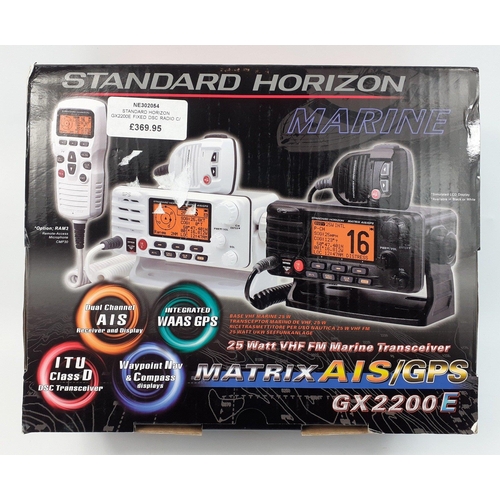 478 - Standard Horizon MATRX AIS/GPS GX2200E Marine 66 channel 25 Watt VHF FM Marine Transceiver.  Boxed a... 