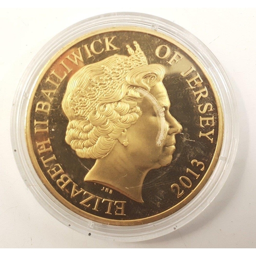 50 - An interesting collection of 3 coins of numismatic interest to include a 24ct gold plate Queen Eliza... 