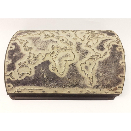 64 - A superb printers / educational rubber WORLD MAP stamp.  Approx 20cm across and in good condition. V... 