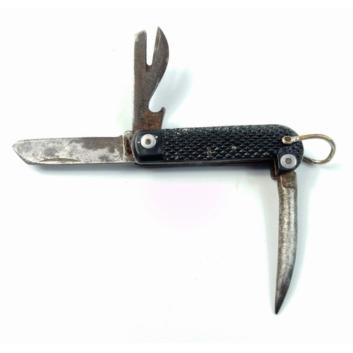 89 - A JOSEPH RODGERS of Sheffield broad arrow military marked folding utility knife and one other utilit... 