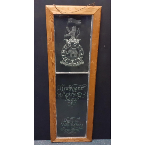 92 - DUKE OF WELLINGTON REGIMENT - a unique piece of historical interest relating to Lieutenant Anthony S... 